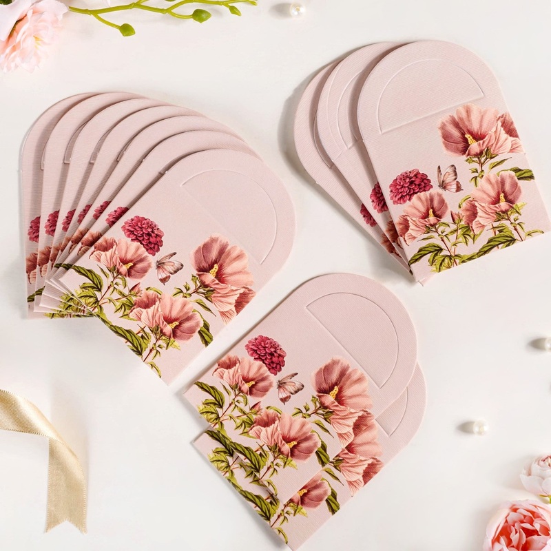 Pink Dahlia Money Gifting Envelope Set Of 12