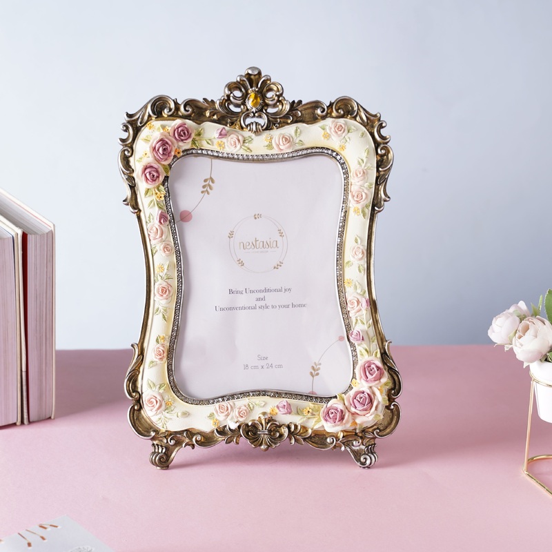 Floral Antique Photo Frame