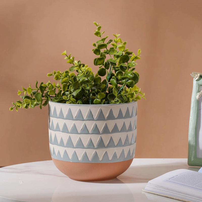 Chevron Blue Vase