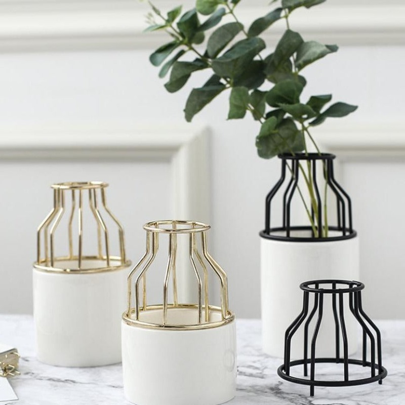 White Gold Vase Large