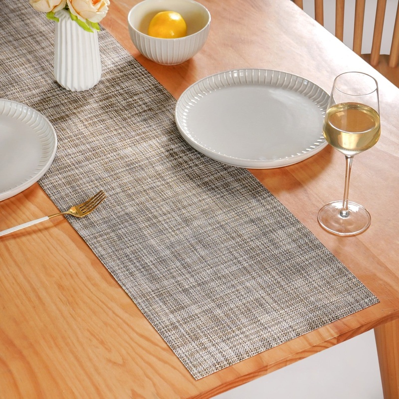 Textured Reversible Washable Table Runner 180x30cm