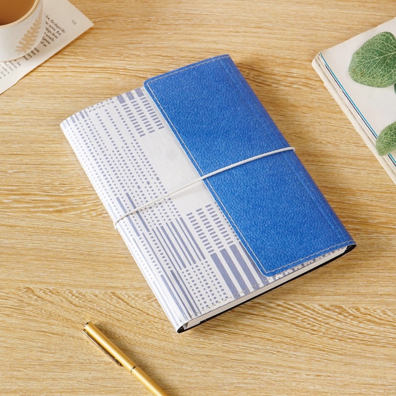Vintage Style Spiral Blue Notebook