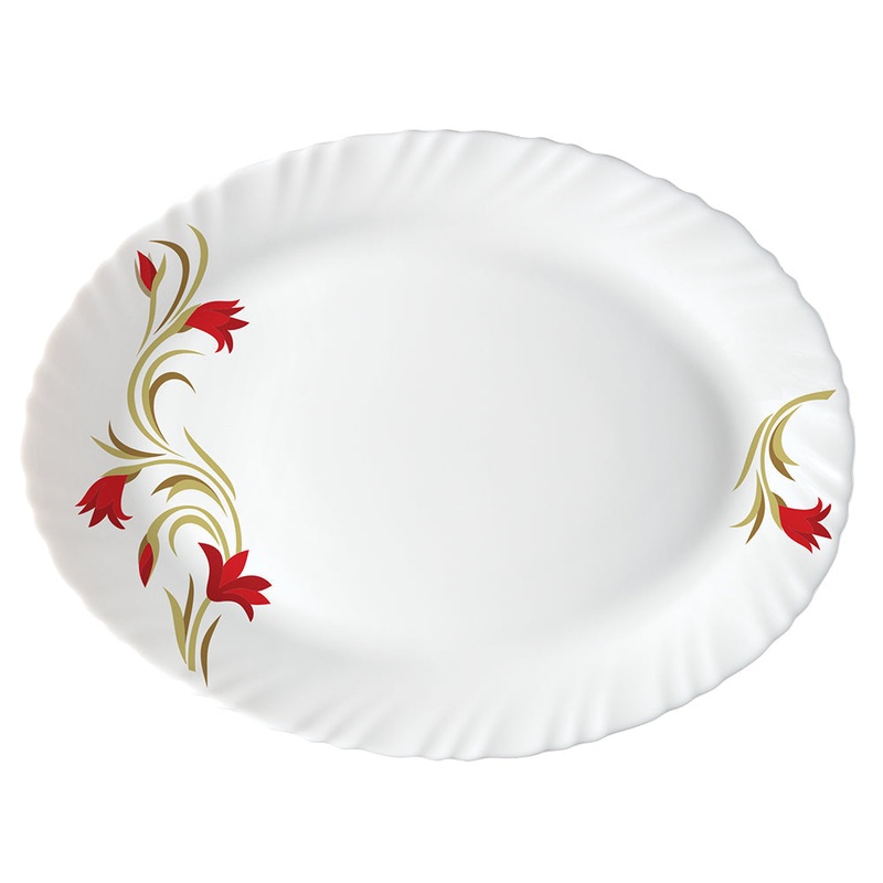 Red Lily Rice Plate