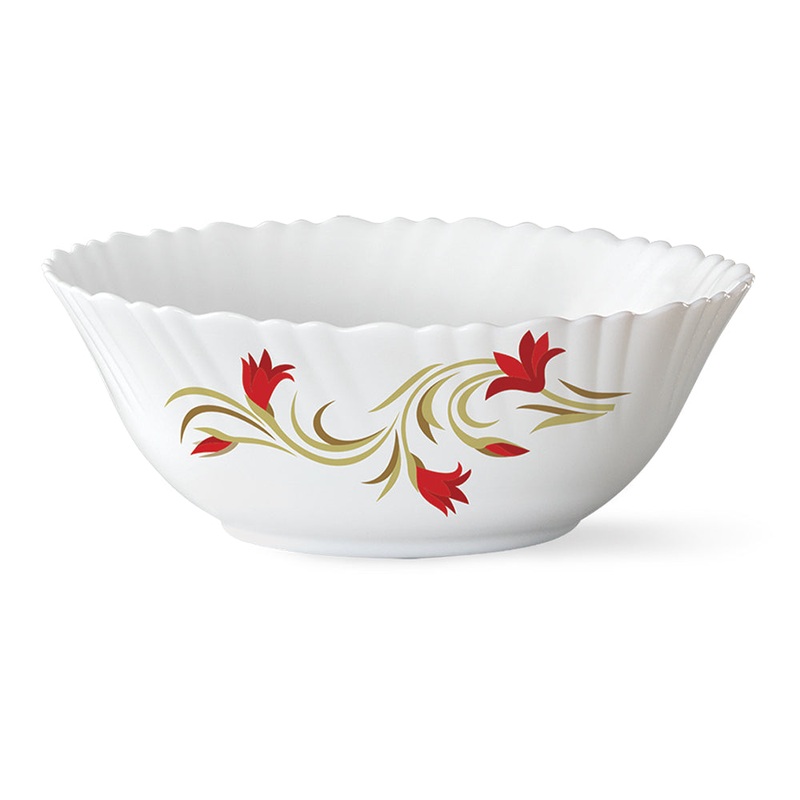 Red Lily Serving Bowl, 8"