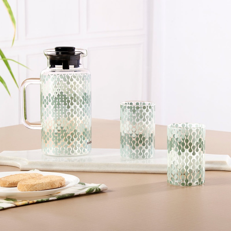Vista Multipurpose Jug w Glasses, 1L + 295ml x 4