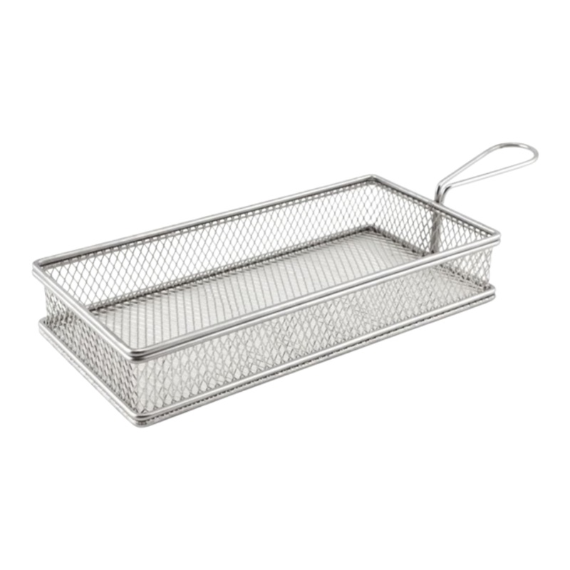 Stainless Steel Rectangular Deep Serving Basket