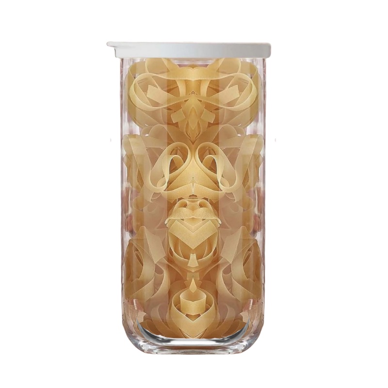 1.4 Litre Glass Jar With White Lid