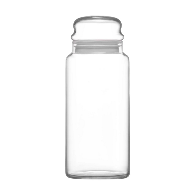 12 Piece 1.4 Litre White Glass Jar