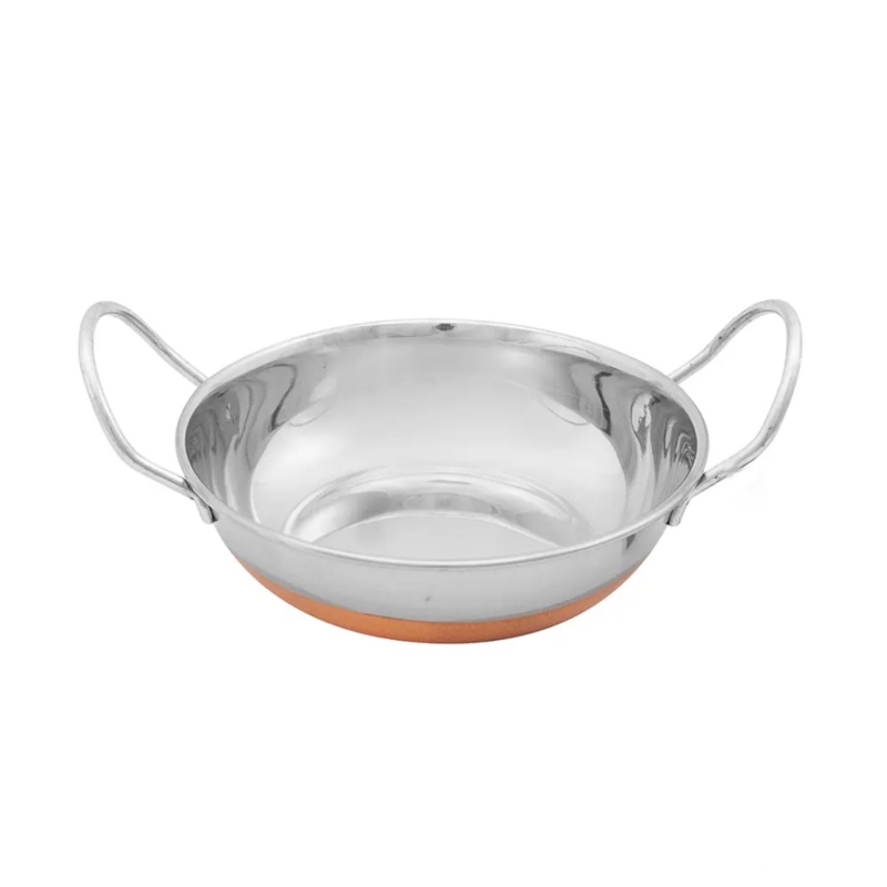 16cm Copper Base Khadai/Serving Dish