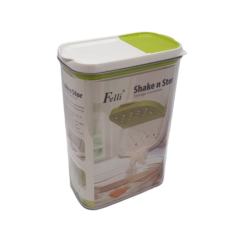 2 Litre Green Shake And Store Storage Container