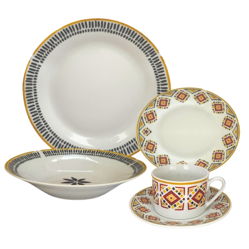 20 Piece Trial Ethnic Round Dinner Set