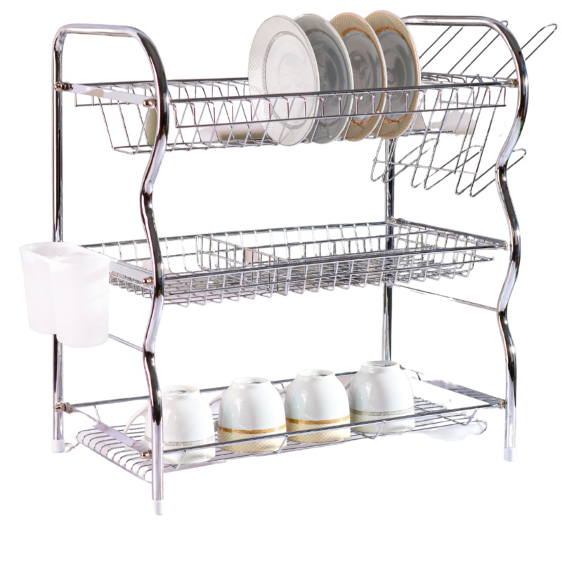 3 Level Chrome Dish Rack