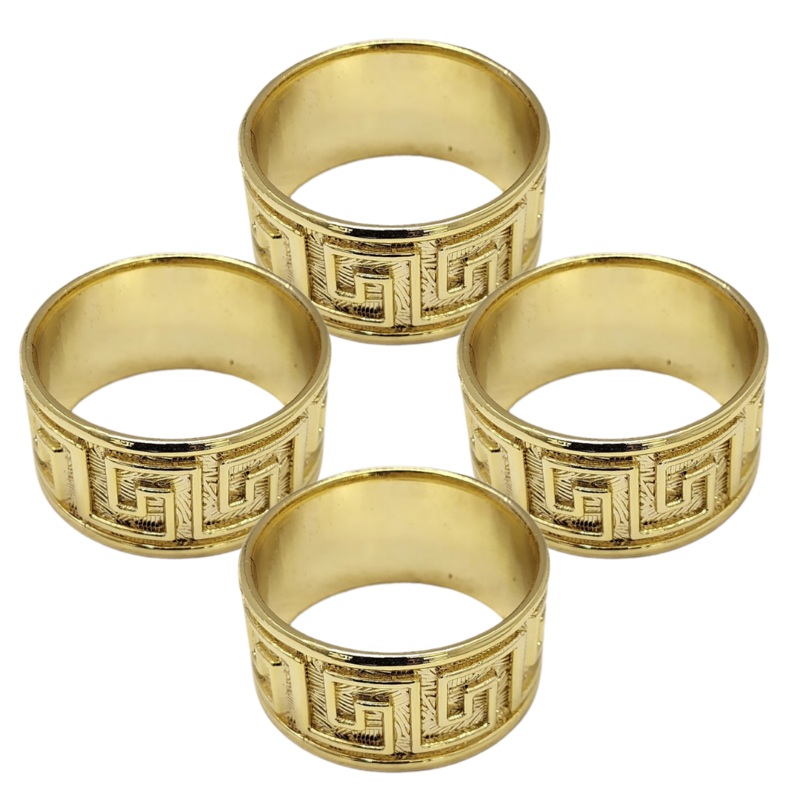 4 Piece Gold Versace Napkin Ring