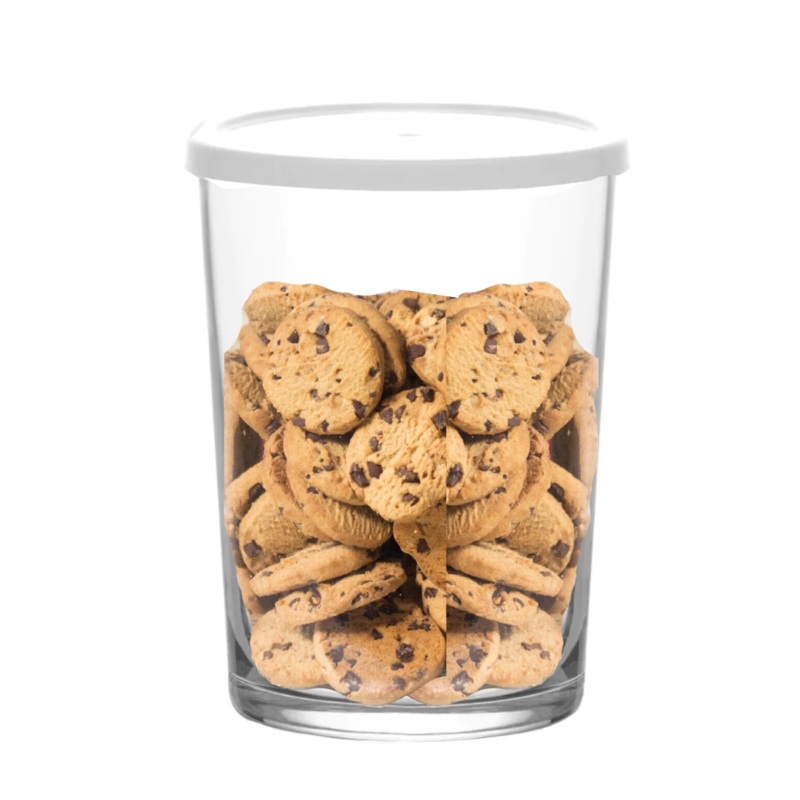 520ml Glass Jar With White Lid