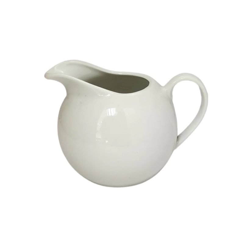 Porcelain White Round Milk Jar
