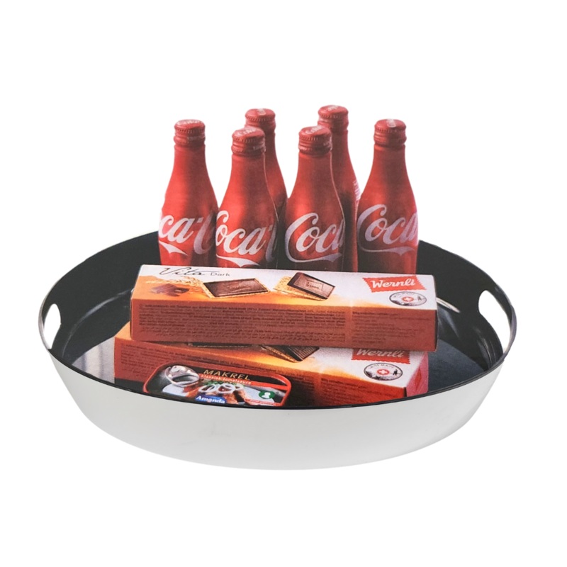 Round Serving Tray With Handles
