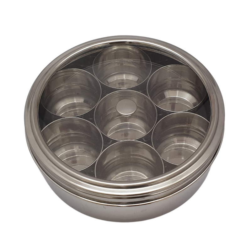 Stainless Steel Clear Lid Masala Dabba