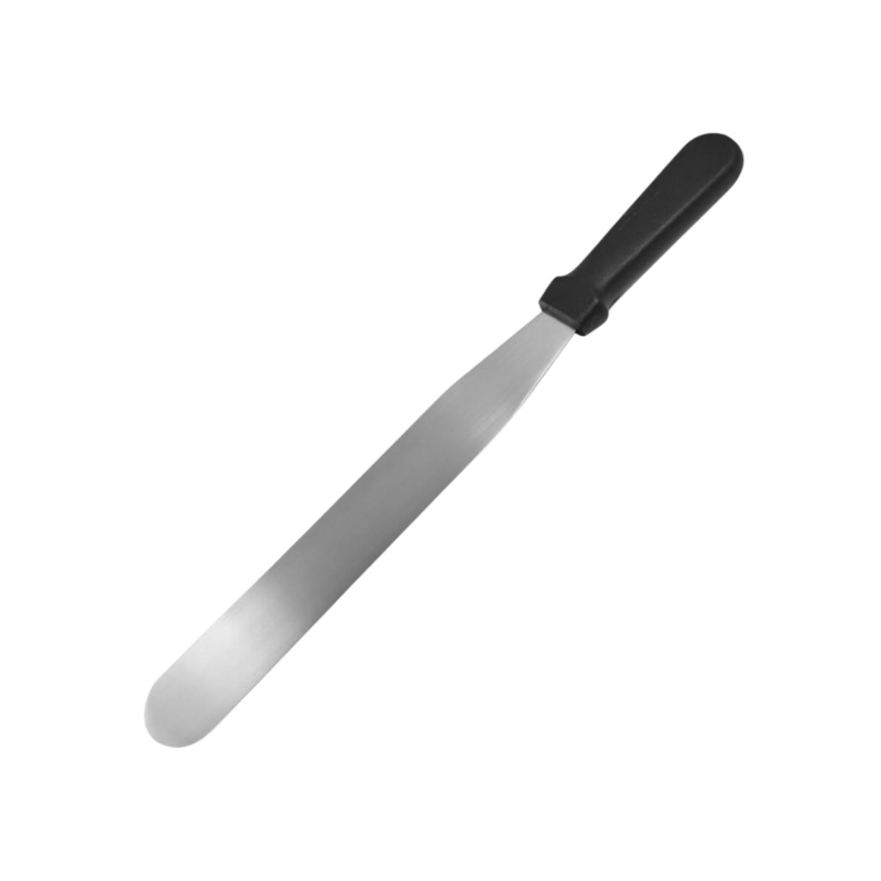 Stainless Steel Icing Spatula With Black Plastic Handle