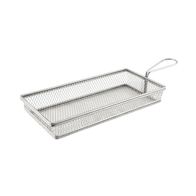 Stainless Steel Rectangular Shallow Serving Basket