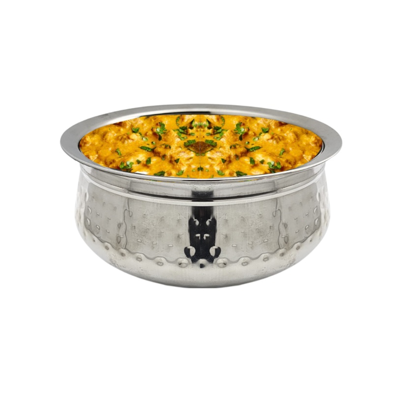 15.7cm Stainless Steel Hammered Double Wall Serving Bowl