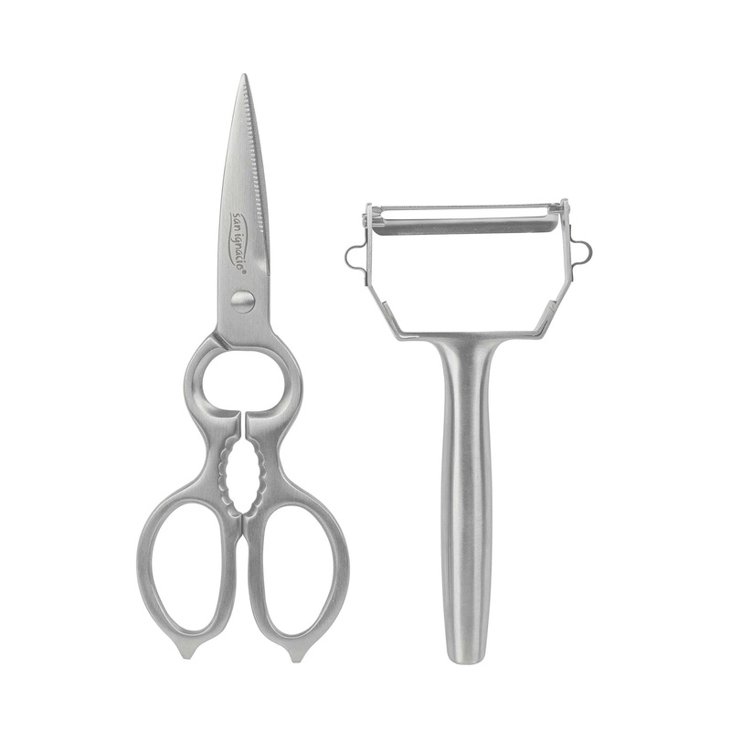 2 Piece Stainless Steel Scissors And Peeler