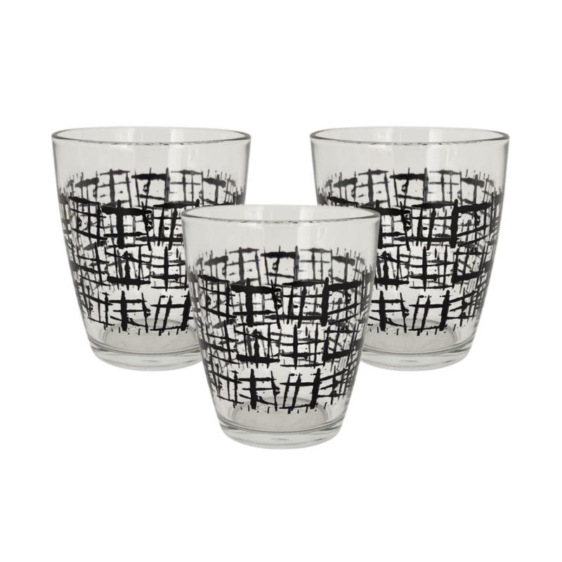 3 Piece 340ml Box Line Water Glass