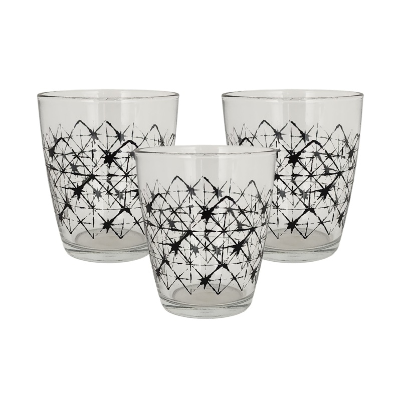 3 Piece 340ml Star Line Water Glass