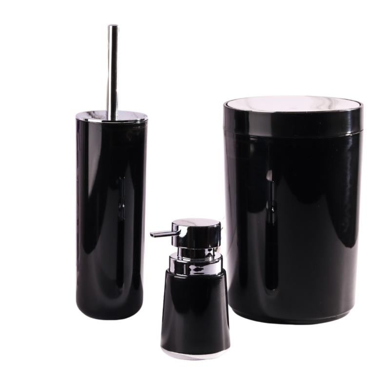 3 Piece Black Bathroom Set