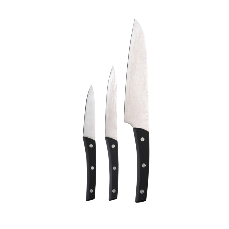 3 Piece Damascus Stainless Steel Knife Set