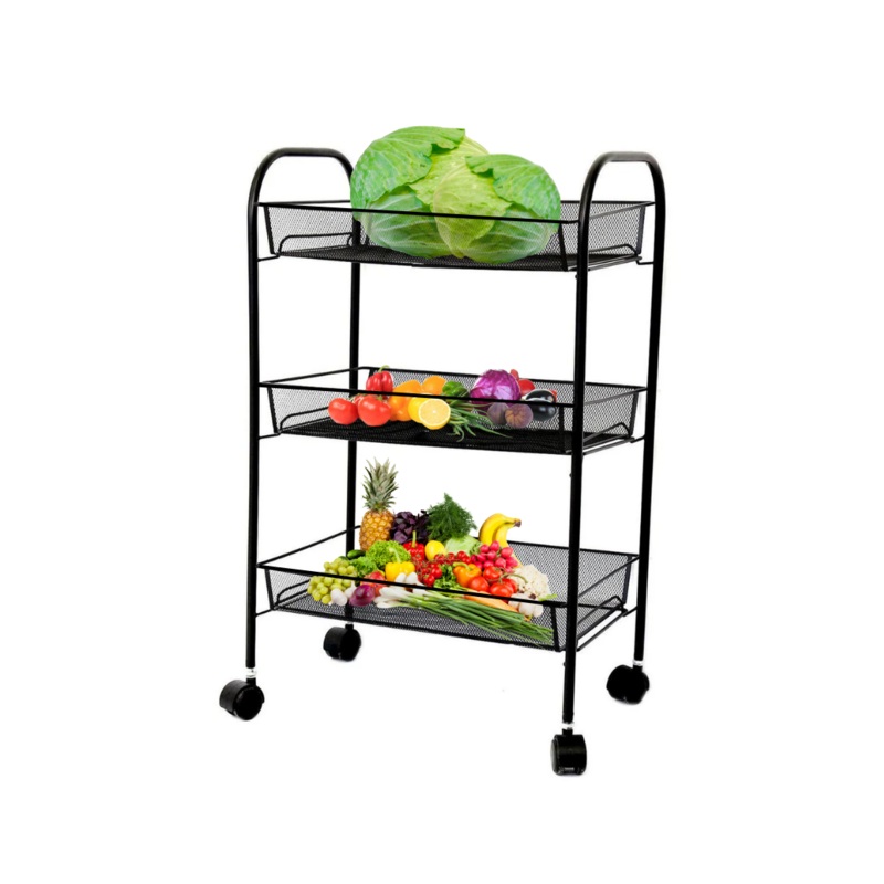 3 Tier Black Vegetable Rack