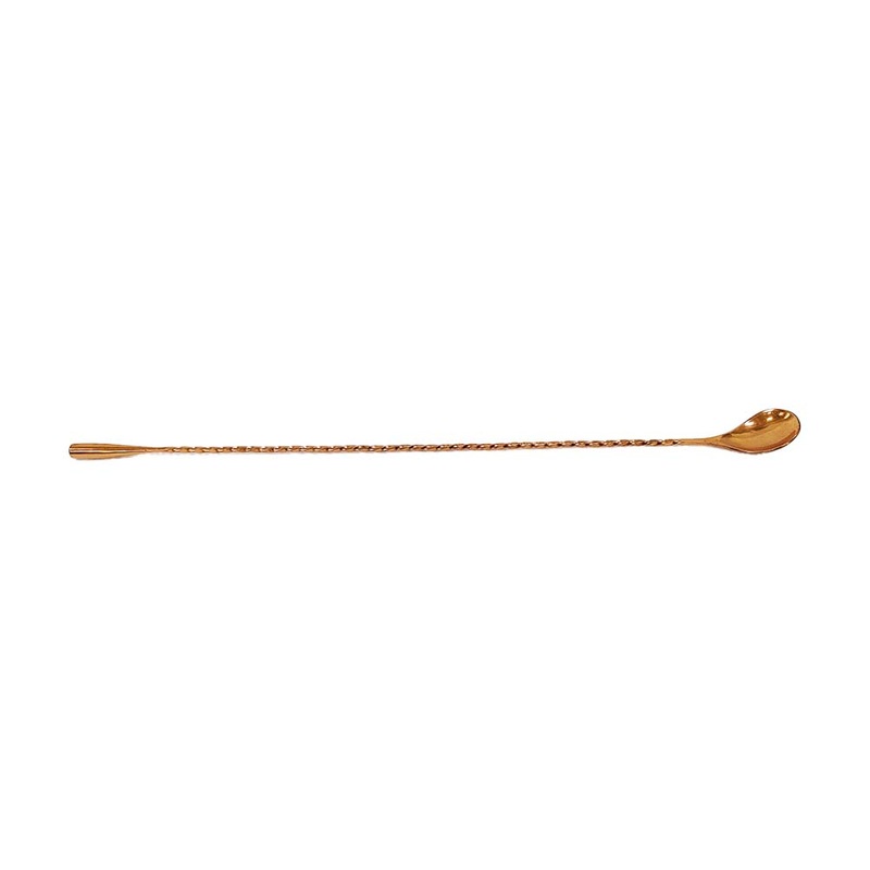 30cm Stainless Steel Copper Plated Bar Spoon Full Twisted