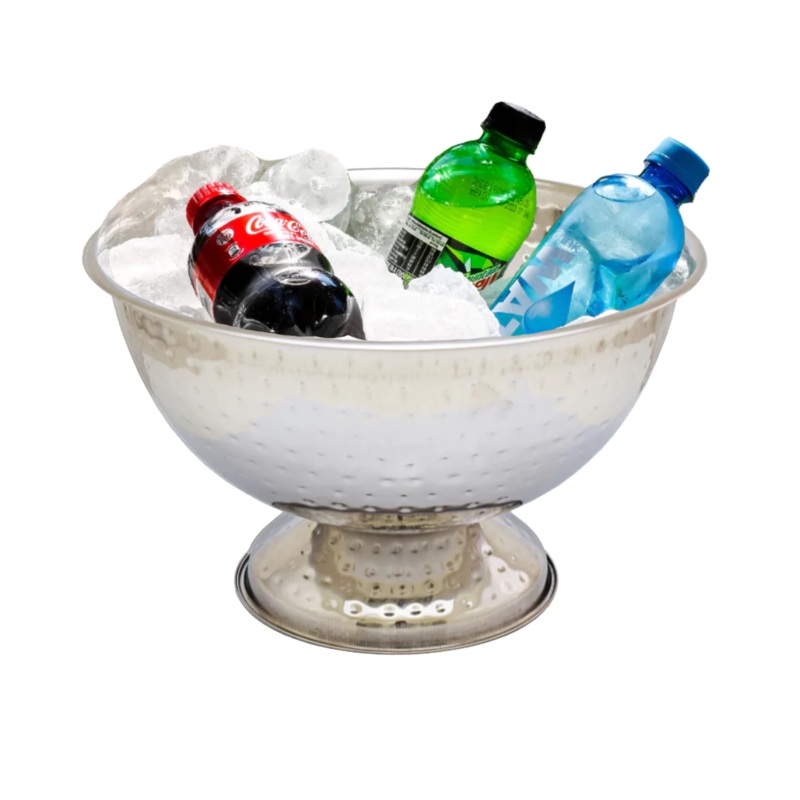 33cm Stainless Steel Hammered Champagne Bowl