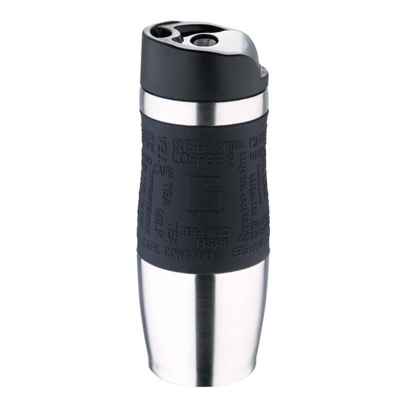 400ml Stainless Steel Black Travel Mug