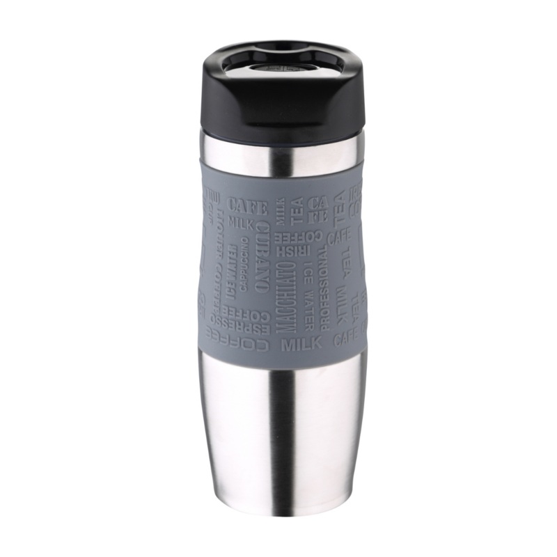 400ml Stainless Steel Grey Travel Mug