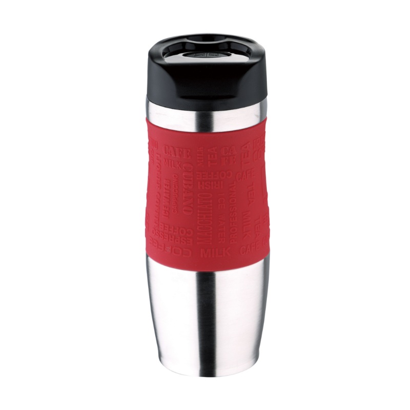 400ml Stainless Steel Red Travel Mug