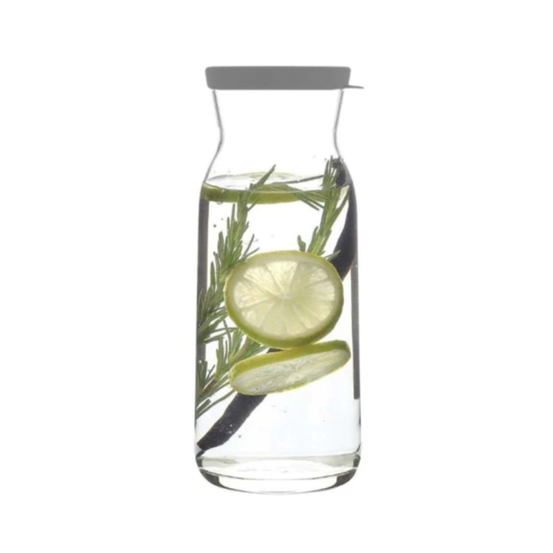 500ml Glass Bottle With Grey Silicone Lid