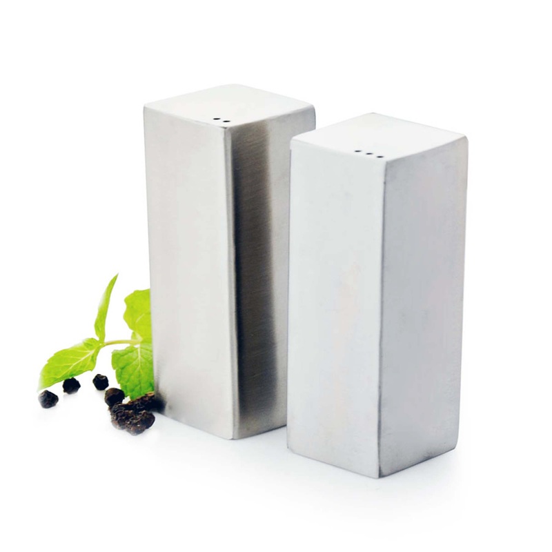 Stainless Steel Rectangular Salt And Pepper