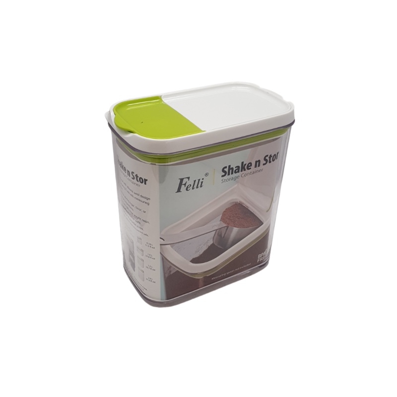 1.5 Litre Green Shake And Store Storage Container