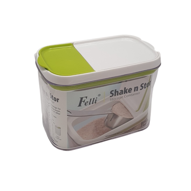1 Litre Green Shake And Store Storage Container