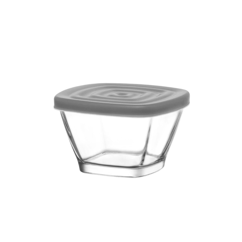 1 Piece 315ml Square Jar With Grey Lid