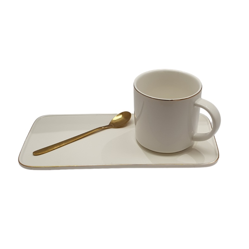 3 Piece White Cup Set