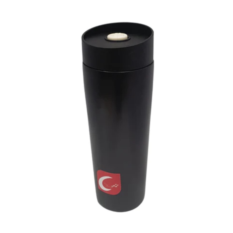 400ml Black Stainless Steel Vacuum Travel Mug