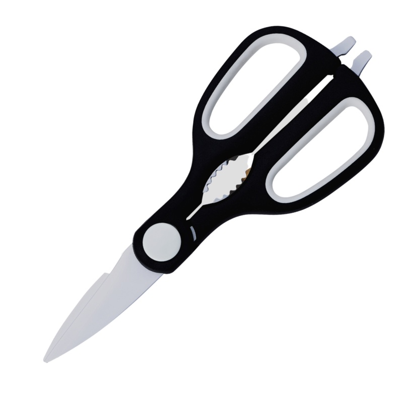 Black And White Stainless Steel Scissors With Ceramic Coating