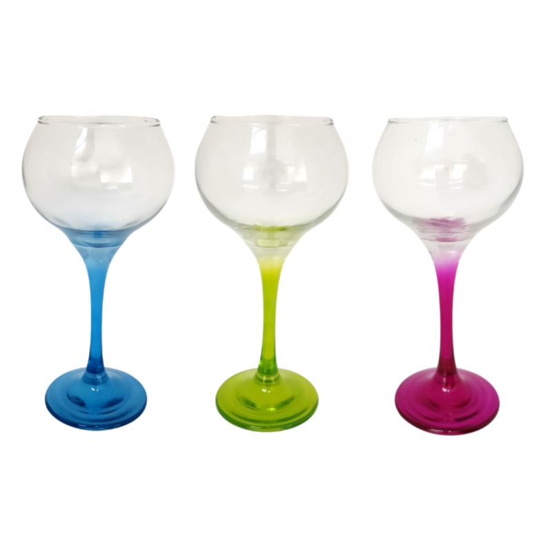 24 Piece 300ml Wine Colour Glass