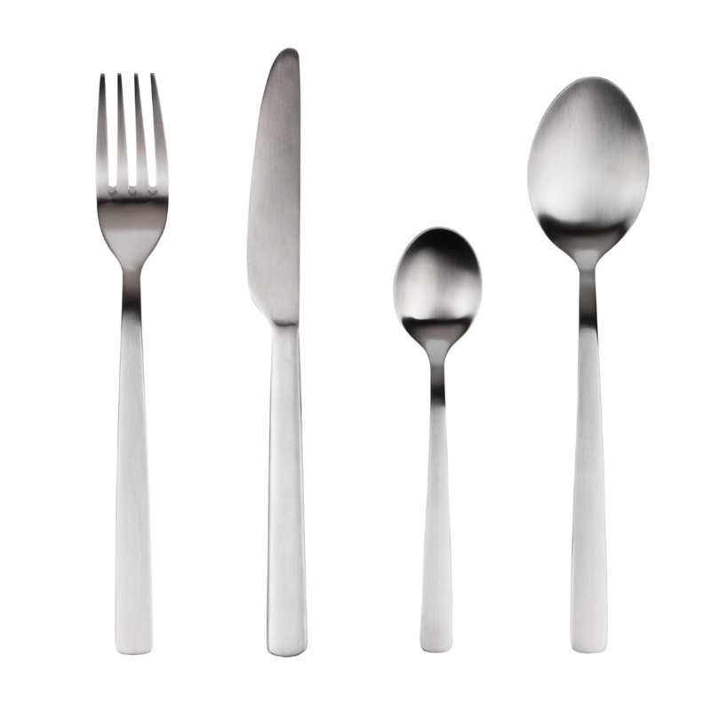 24 Piece Stainless Steel Matt Finish Cutlery Set