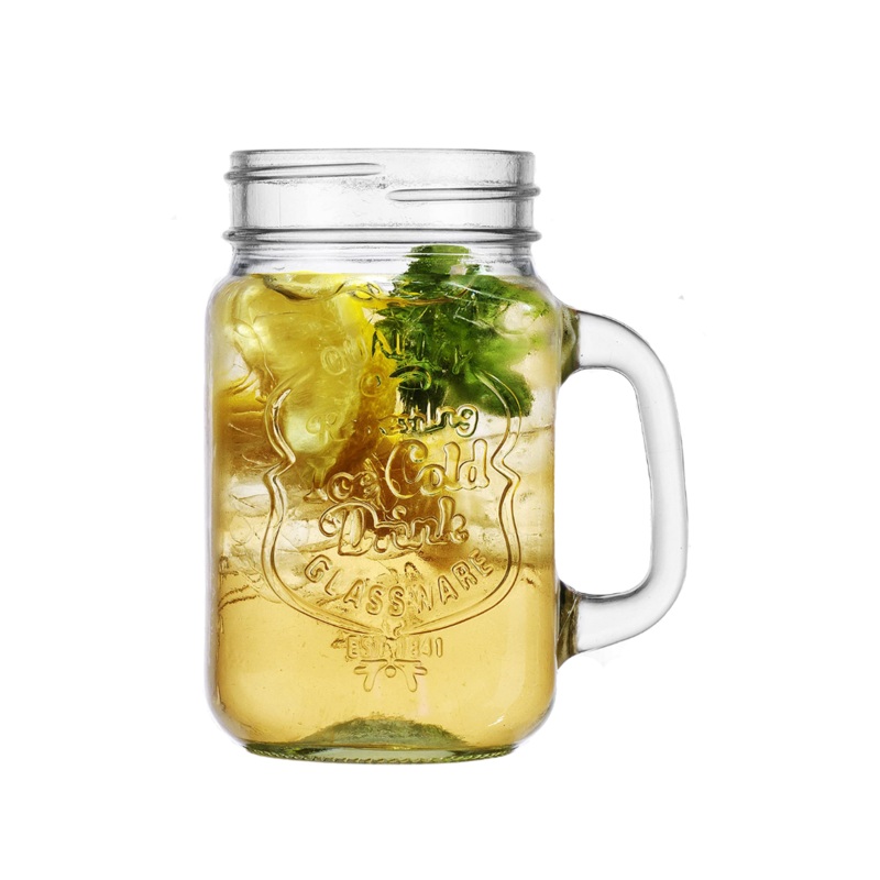 36 Piece 500ml Glass Mason Jar With Plastic Straw