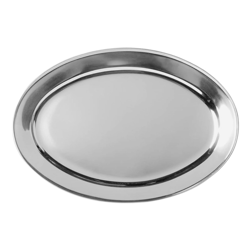 50cm Stainless Steel Oval Serving Tray