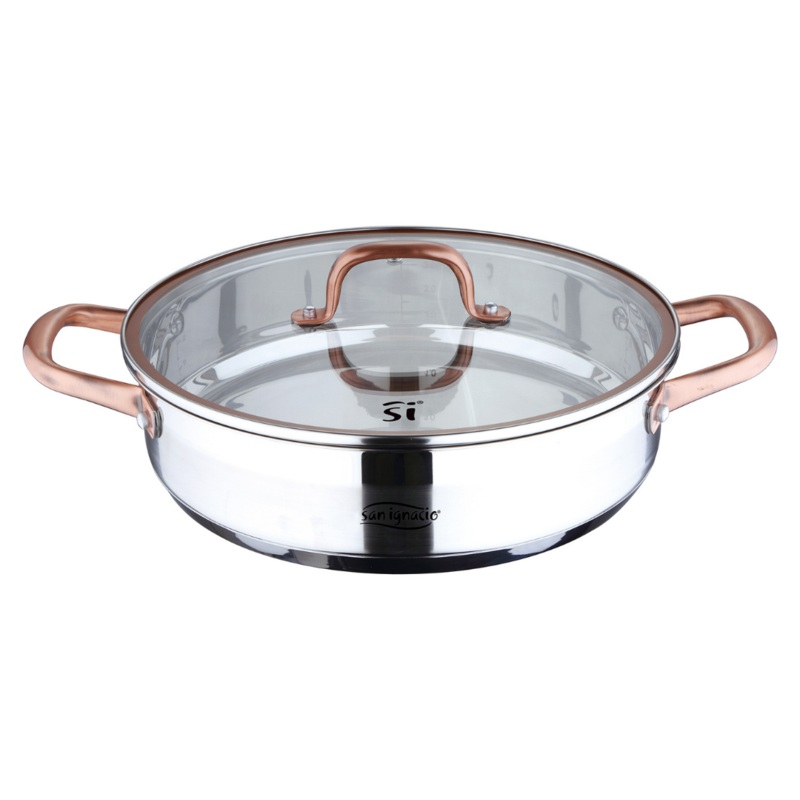 Cobre 28cm Shallow Pot With Lid