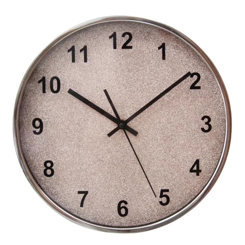 Round Glitter Wall Clock
