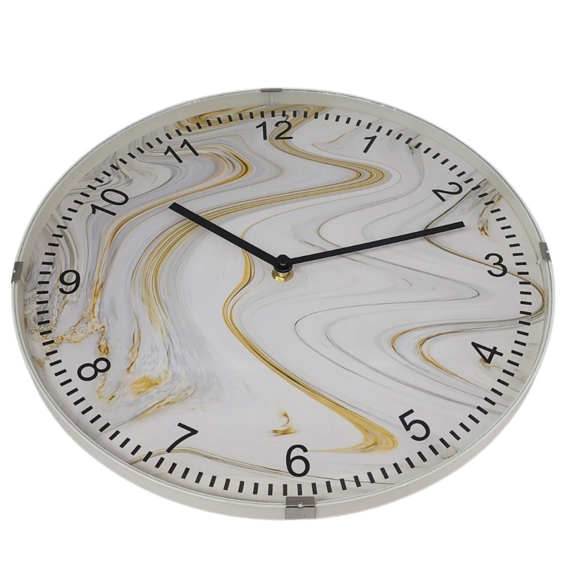 Round Marble Wall Clock